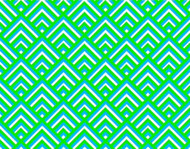 Geometric abstract green blue seamless pattern on white background Vector pattern of triangles