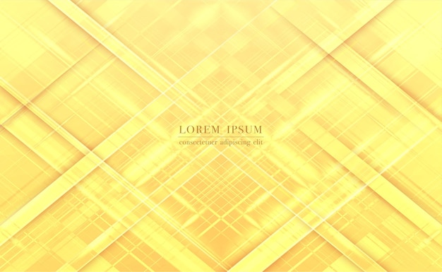 Geometric abstract line yellow background with dynamic shadow
