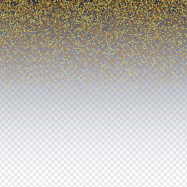 geometric anniversary backdrop random bridal backdrop foil border gold confetti on transparent background isolated golden dust particles abstract iridescent birthday card vector round bokeh