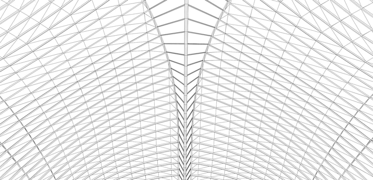 Vektori geometric architecture lines background space frame structure