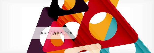 Geometric background circles and triangles shapes banner Illustration for business brochure or flyer presentation and web design layout