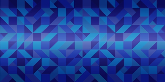 Geometric Blue Triangle Background 