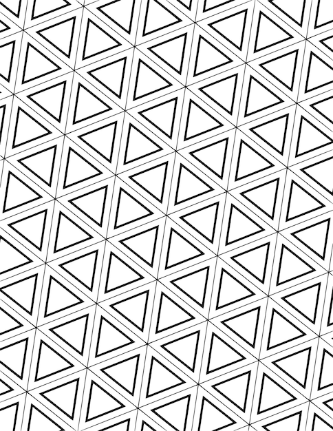Geometric Coloring Pattern Black Lineart