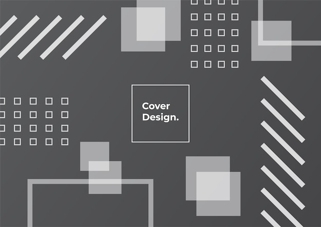 Geometric cover design with black and grey gradient color