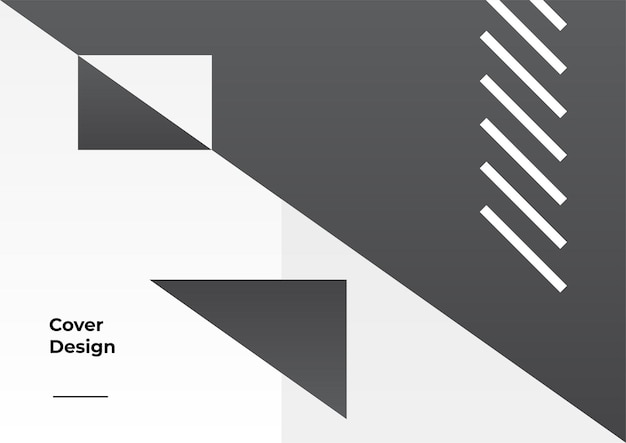 geometric cover design with black and grey gradient color