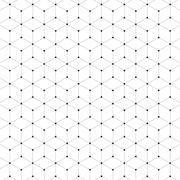 geometric cubic net seamless pattern vector illustration