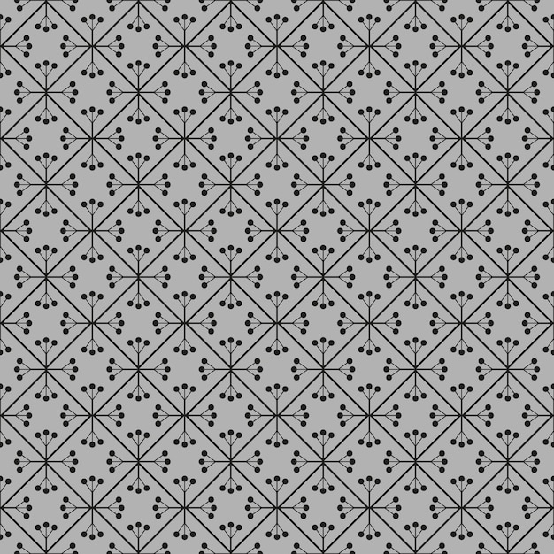 Geometric Floral Seamless Pattern