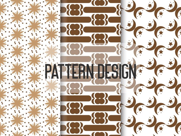 Geometric flower pattern design template