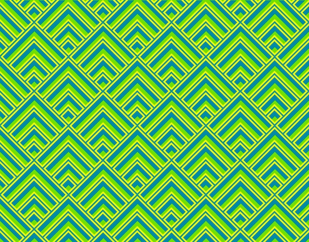 Geometric green seamless pattern of triangles Vector pattern for background and packaging