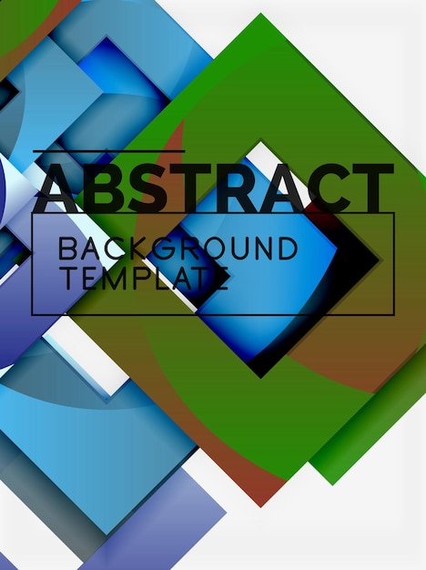 geometric minimal abstract background with multicolored squares composition
