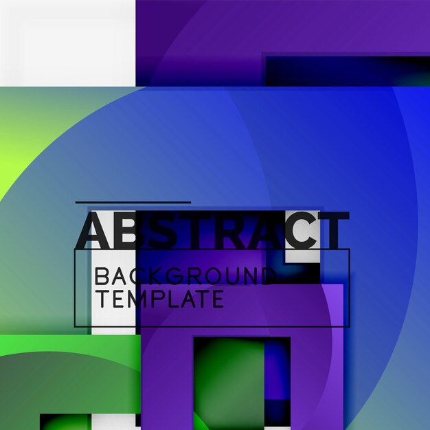geometric minimal abstract background with multicolored squares composition