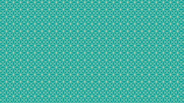 geometric pattern with flower pattern design premium vector