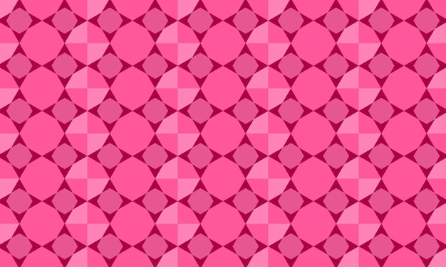 Geometric Pink Pattern with Interlocking Star and Diamond Shapes