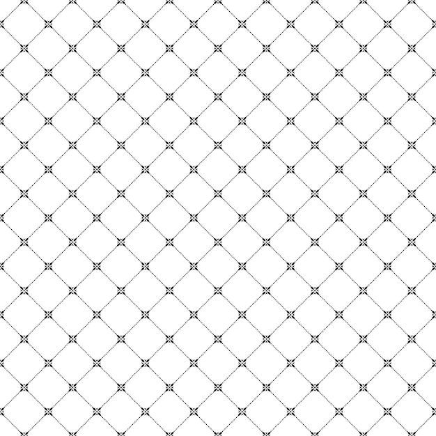 Geometric seamless diagonal dotted lines and cross pattern