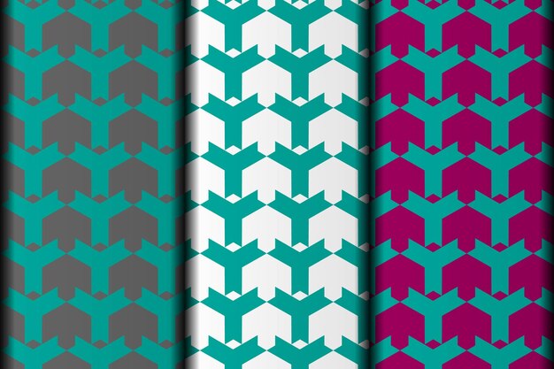 Geometric seamless organic vector floral pattern design