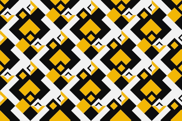 geometric seamless pattern with black and yellow color