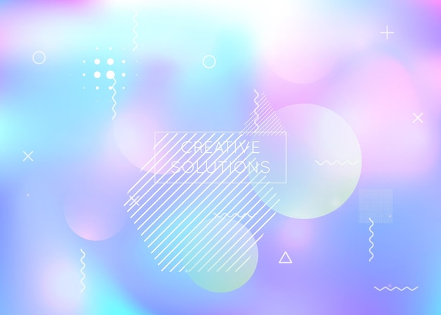 Geometric Texture Round Iridescent Template Violet Shiny Prese