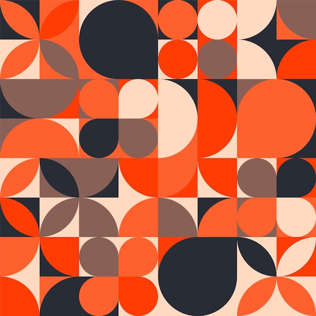 geometric trendy pattern bauhaus style modern colorful background with simple elements retro texture