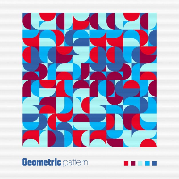 geometric trendy pattern bauhaus style modern colorful background with simple elements retro texture