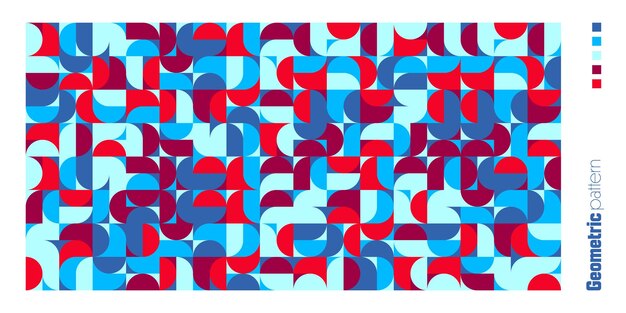 geometric trendy pattern bauhaus style modern colorful background with simple elements retro texture