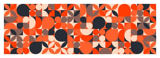 geometric trendy pattern bauhaus style modern colorful background with simple elements retro texture