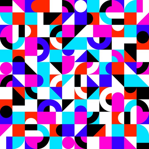 Geometric trendy retro pattern