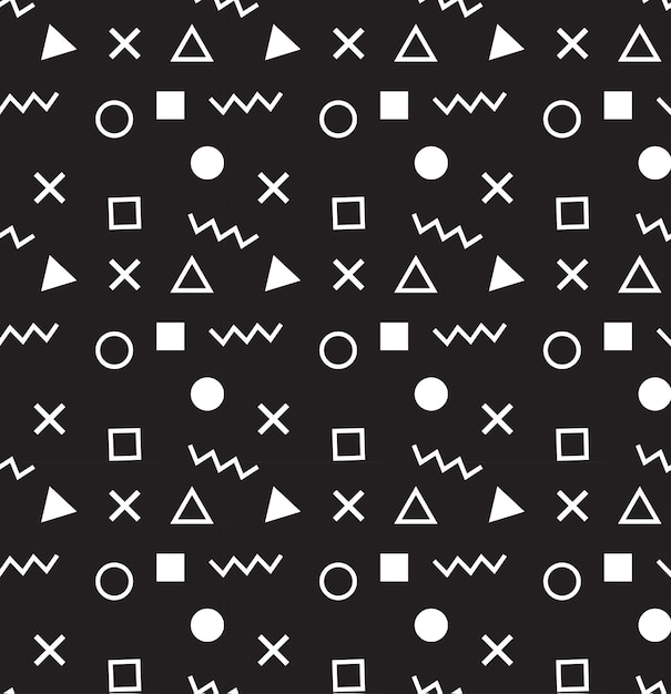 Geometric Vector pattern with colorful Retro abstract pattern in geometric style Form a triangle a line a circle Hipster fashion Memphis style