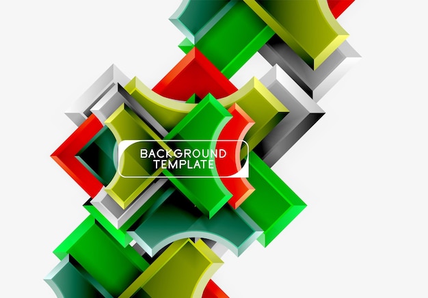 Geometrical 3d shapes background