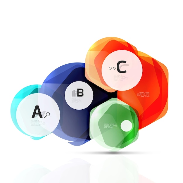 Geometrical hexagons abstract background