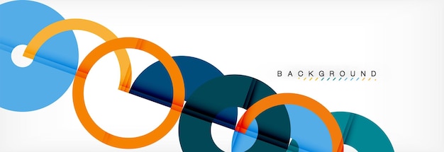 Geomtric modern backgrounds rings abstract template
