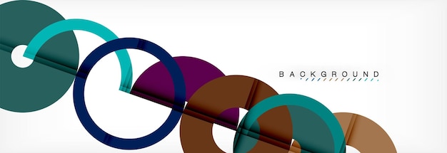 Geomtric modern backgrounds rings abstract template