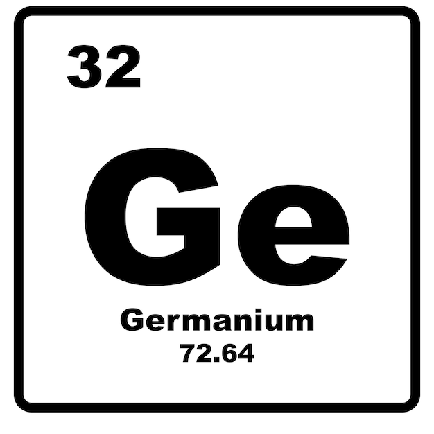 Germanium chemical element icon vector illustration symbol design