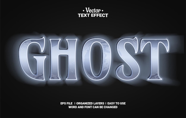 ghost editable vector text effect