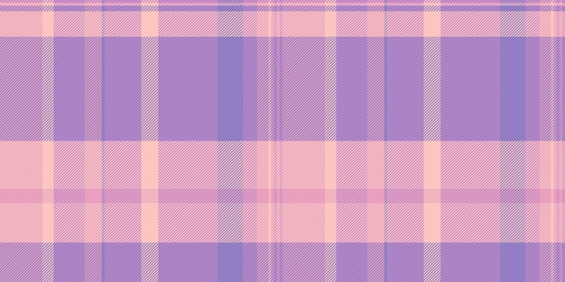 Glamour texture background fabric wool seamless textile vector Stripped plaid check pattern tartan in purple and indigo colors