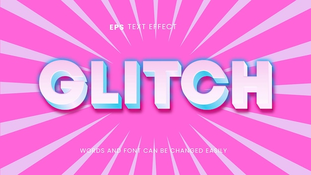 Glitch Text Effect with editable font style