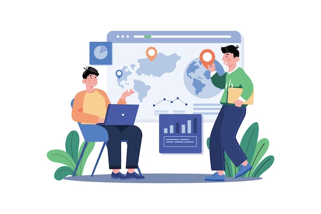 Global Business Illustration concept on white background
