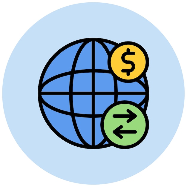 Global Cash Transfer icon vector image Can be used for Trading