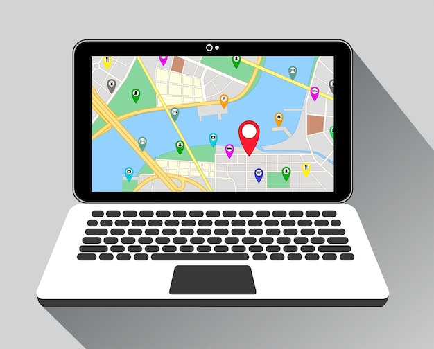 global map pin sign for navigation direction place 3d illustration