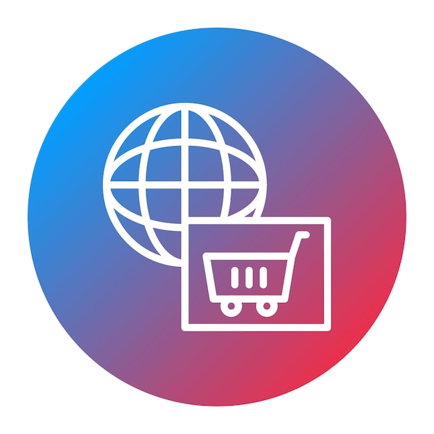 Global Market icon vector image Can be used for Data Science