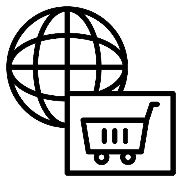 Global Market icon vector image Can be used for Data Science