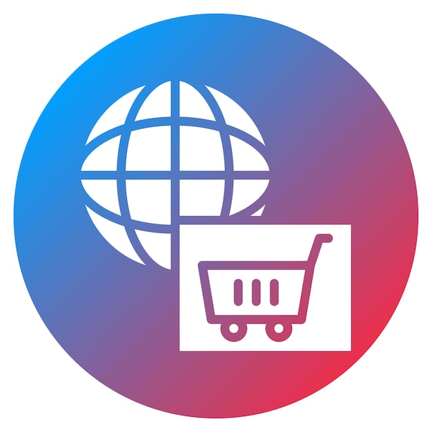 Global Market icon vector image Can be used for Data Science