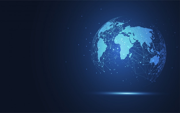 Global network connection background