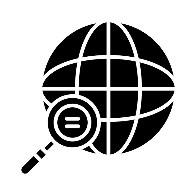 Global Search Vector Illustration Style