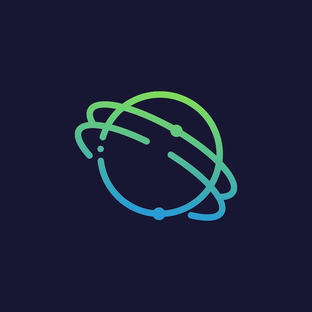 globe logo design icon element vector with modern style