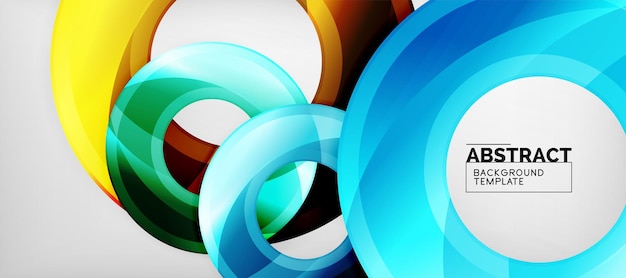 Glossy circles geometric background
