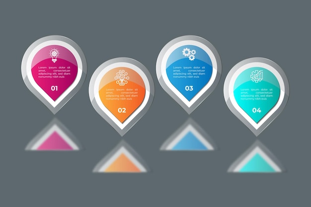 Glossy vector eps business infographic element template design