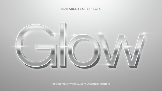 Glow editable text effects