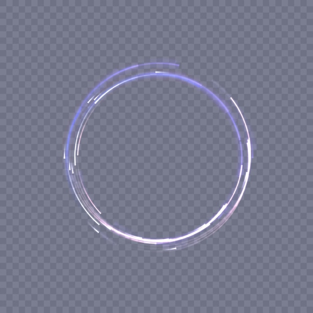 Glowing teleport portal Round teleportation portal with glow on a transparent background Vector