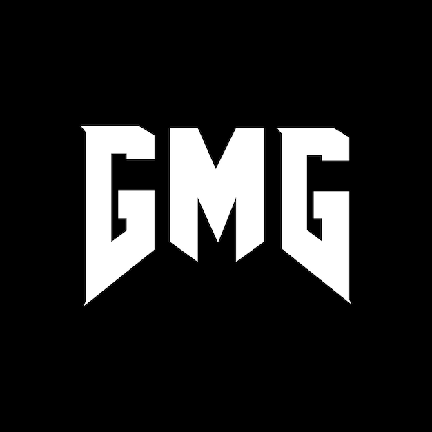 GMG letter logo design for technology company GMG logo design black and white color combination GMG logo GMG vector GMG design GMG icon GMG alphabet GMG typography logo design