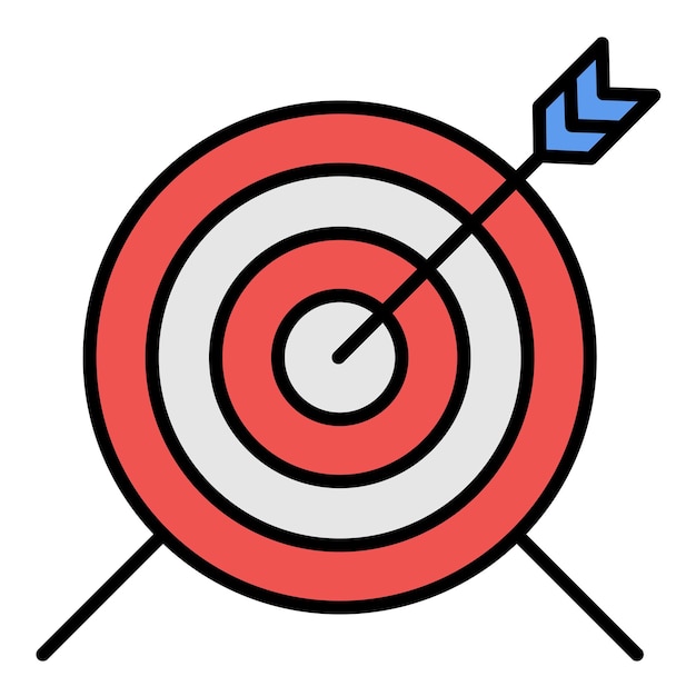 goal strategy flat illustration